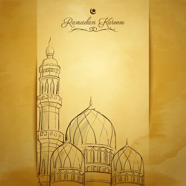 Ραμαζάνι Kareem Χαιρετισμός κάρτα φόντο — Διανυσματικό Αρχείο