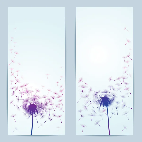 Vetor dandelion flor fundo para banner — Vetor de Stock