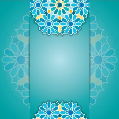 Tebrik kartı için güzel Vektör Geometrik süs, Yuvarlak Süs Geometrik Desen - renkli mozaik