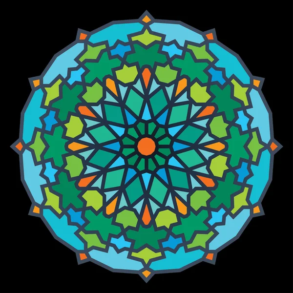 Arap geometrik desen renkli mozaik — Stok Vektör