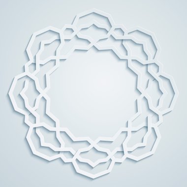 Geometric arabic pattern circle ornament