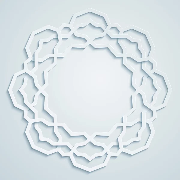 Ornamento geométrico patrón árabe círculo — Vector de stock
