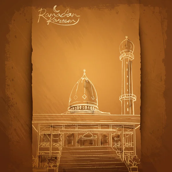 Ramadan Kareem islamic greeting background — Stock Vector