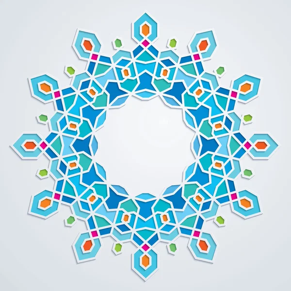 Arabic ornament round pattern — 图库矢量图片