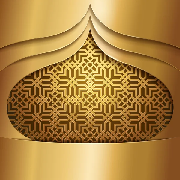Sílhueta da cúpula da mesquita islâmica Ramadan Kareem — Vetor de Stock