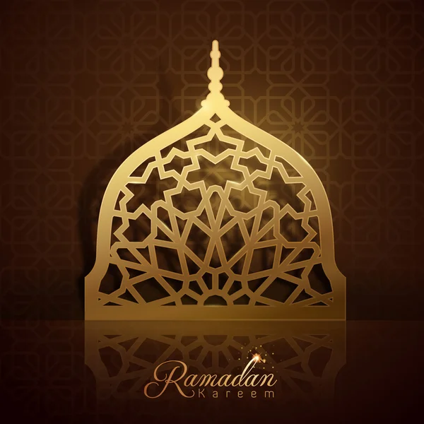 Tarjeta de felicitación Ramadán Eid Mubarak — Vector de stock