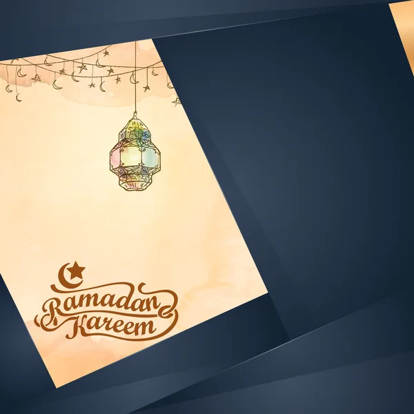 Ramadan Kareem iszlám vektor design üdvözlő banner háttér — Stock Vector