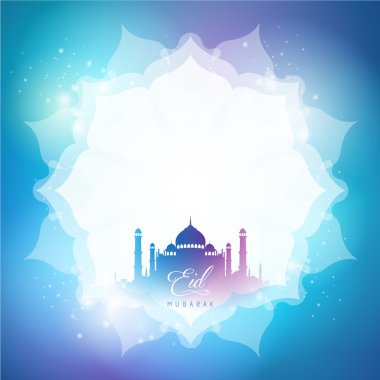 Eid Mubarak greeting banner background clipart