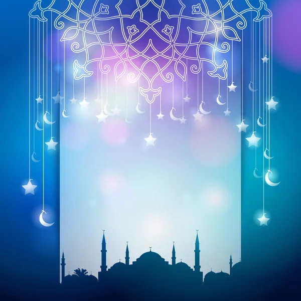 Islamic celebration greeting background design — Stock Vector