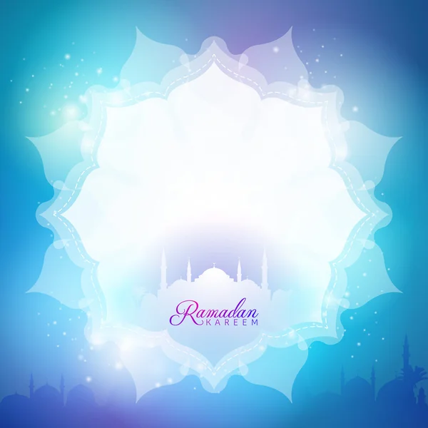 Banner de felicitación de fondo islámico Ramadan Kareem — Archivo Imágenes Vectoriales