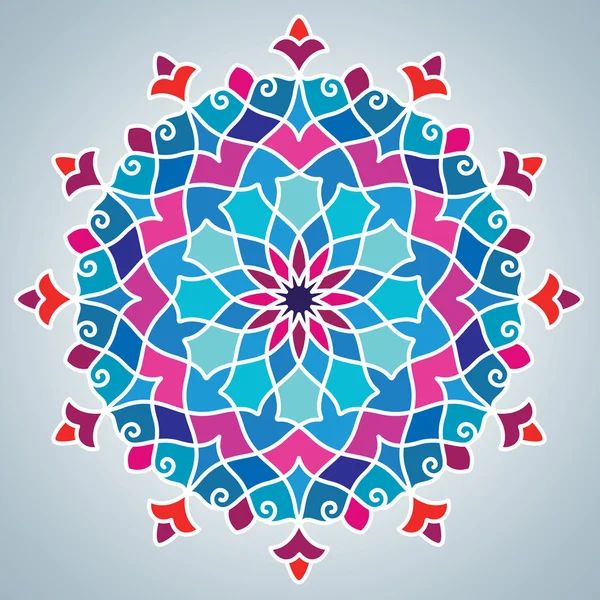 Renkli daire Arapça desen — Stok Vektör