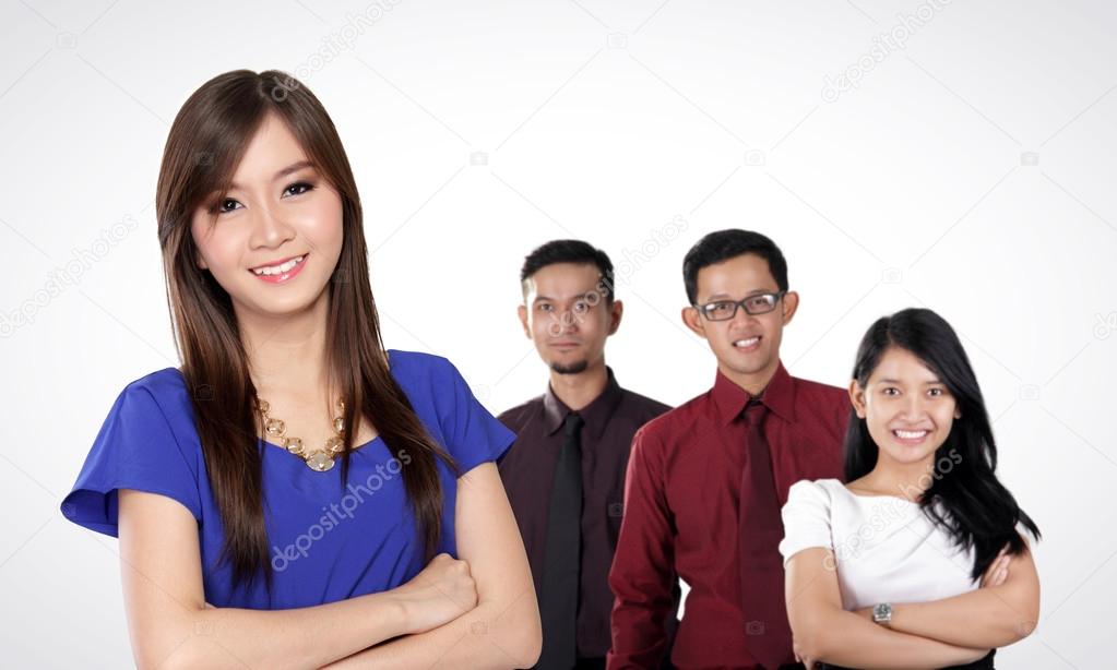 Young Asian business entrepreneurs team