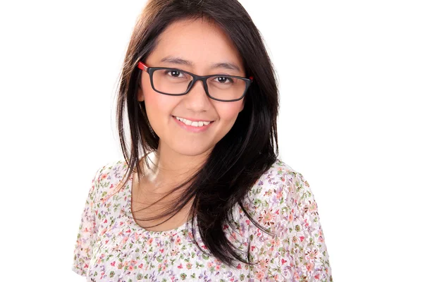 Headshot of adult woman smiling isolated — Stock Photo, Image