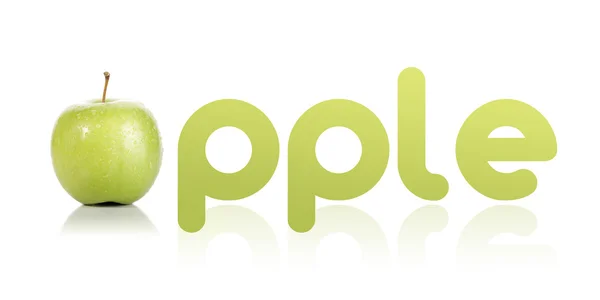 Apfel - Typografie-Design — Stockfoto