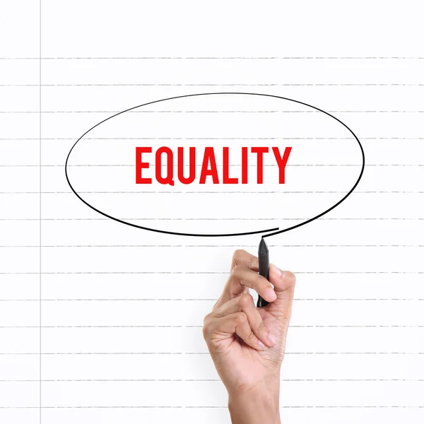 Egyenlőség, kézzel írt feljegyzések — Stock Fotó