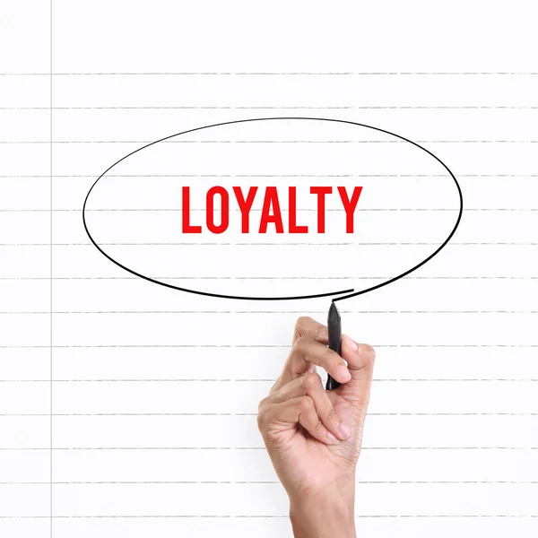 Loyalität, handschriftliche Notizen — Stockfoto