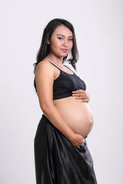 Femme enceinte portrait élégant — Photo