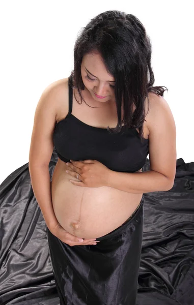 Zwangerschap high fashion concept — Stockfoto