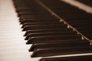 Piyano tuşları vintage fotoğraf