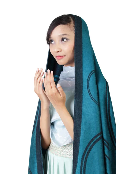 Moslim vrouw bidden — Stockfoto