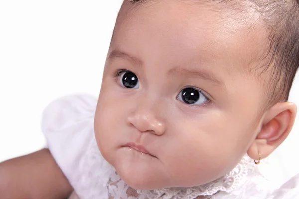 Ciddi bebek yüz — Stok fotoğraf