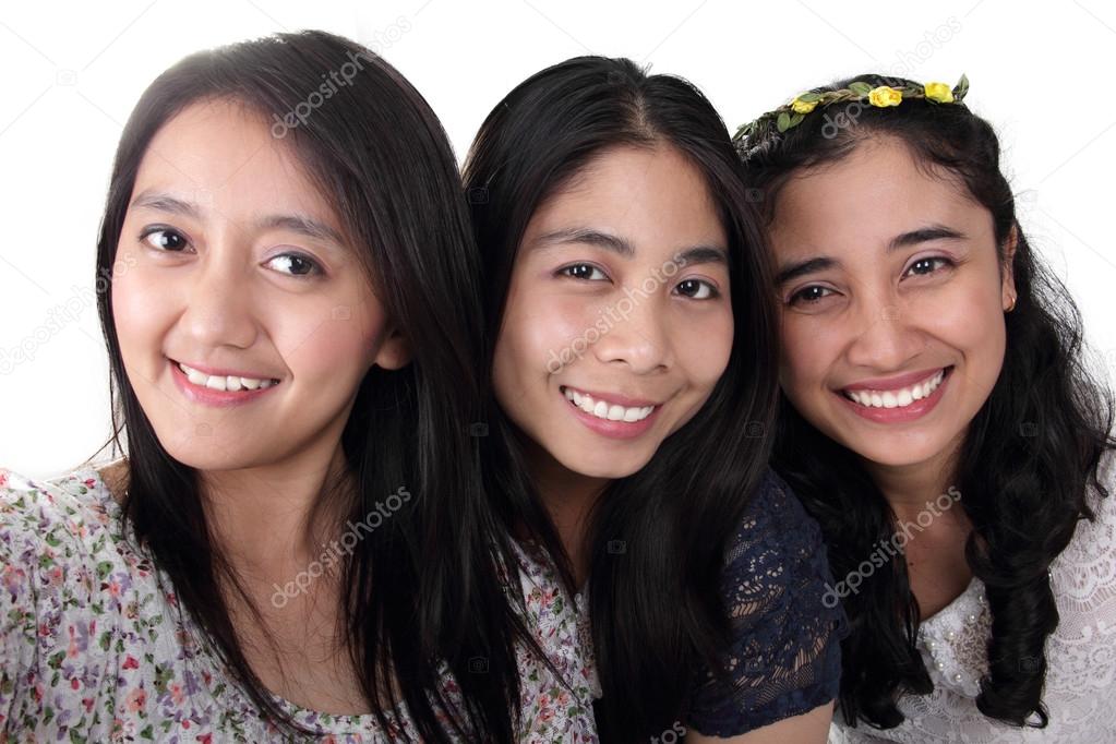 Selfie of 3 cheerful girls