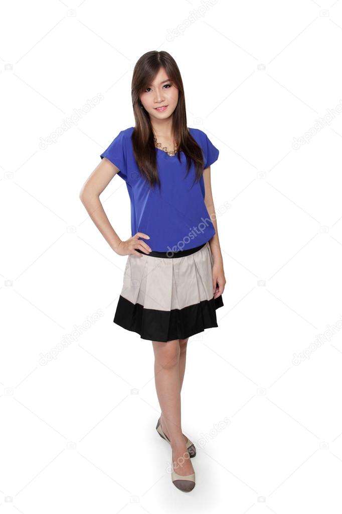Asian girl standing pose