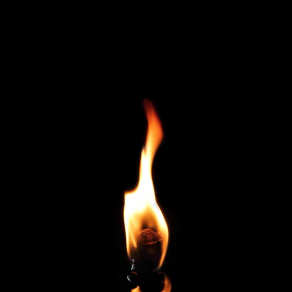 Burning flame in darkness — Stock Photo, Image