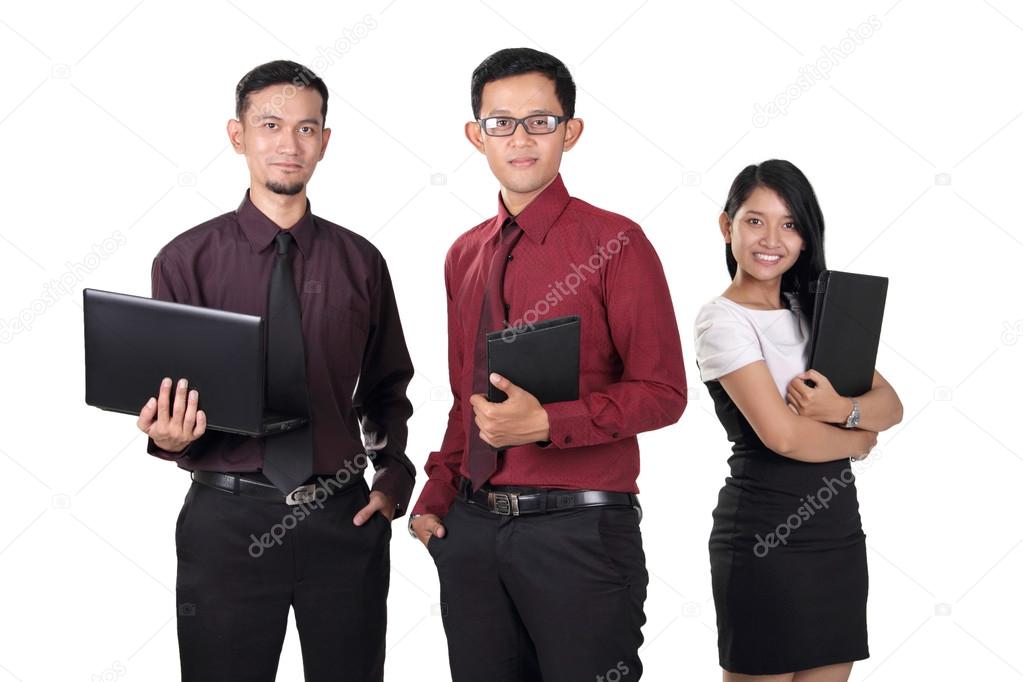 Confident office workers
