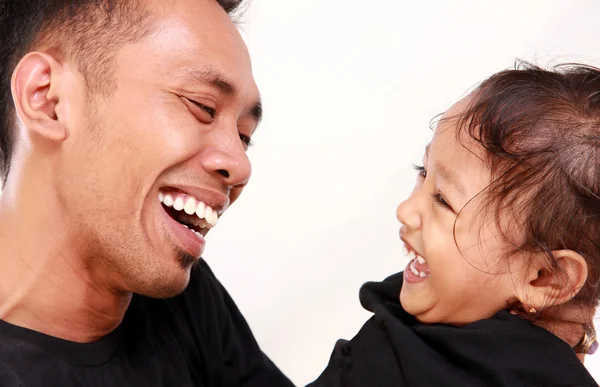 Ayah dan anak bahagia saat — Stok Foto