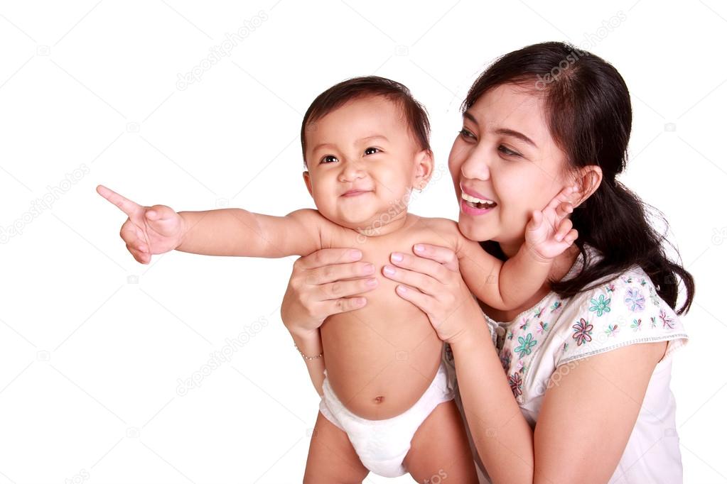 Enthusiastic baby gestures