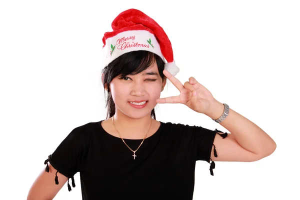 Cute Xmas girl posing — Stock Photo, Image