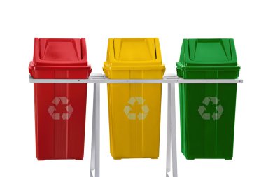Recycle bins isolated clipart