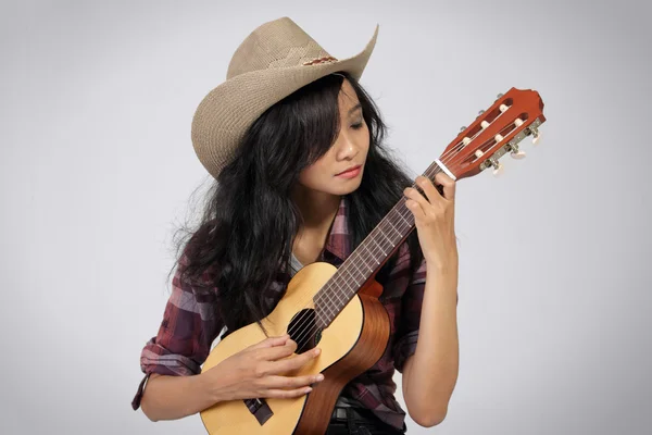 Country musician woman — Stock Photo, Image