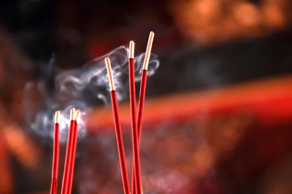 Burning incense stick — Stock Photo, Image