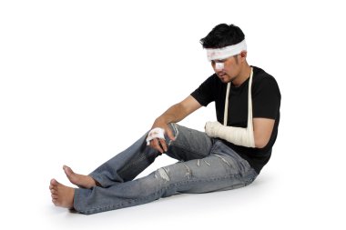 Kaza kurbanı bacaklar gergin