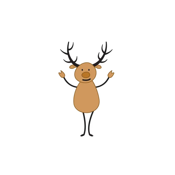 クリスマスの鹿だ メリークリスマス ベクターイラスト — ストックベクタ