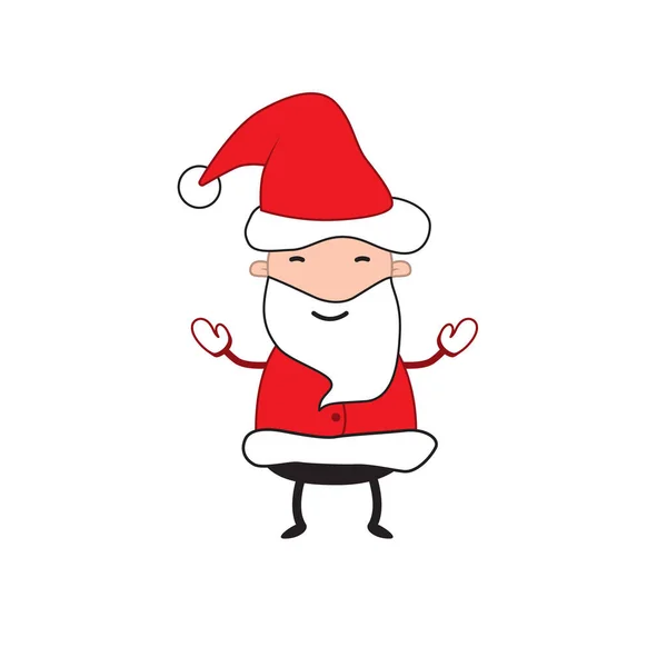 Pai Natal Papai Noel Alegre Feliz Natal Ilustração Vetorial — Vetor de Stock