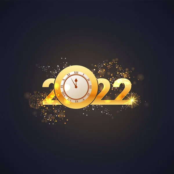 Carte Voeux Bonne Année 2022 Belle Bannière Web Vacances Panneau — Image vectorielle