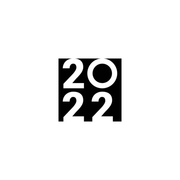 Mutlu yıllar 2022 metin tasarımı. 2022 iş günlüğünün kapağı. Broşür tasarım şablonu, kart, afiş. Beyaz arka planda izole edilmiş. Kaplan Yılı 2022.