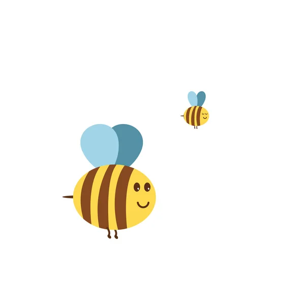 Caractère Abeilles Drôles Illustration Pour Enfants Caractère Joyeux Pour Illustration — Image vectorielle