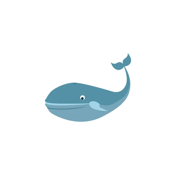 Leuke Walvis Illustratie Grote Blauwe Vinvis — Stockvector