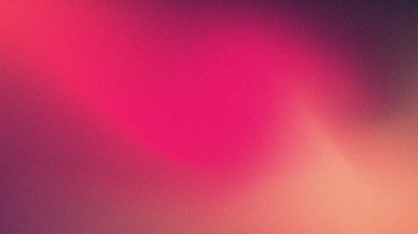 Koyu pembe ve şeftali rengi soyut gradyan, yumuşak çift parlaklığı ve tahıl dokusuyla. Güzellik, moda, müzik ve yaşam tarzı projeleri için şık karamsar tasarım.