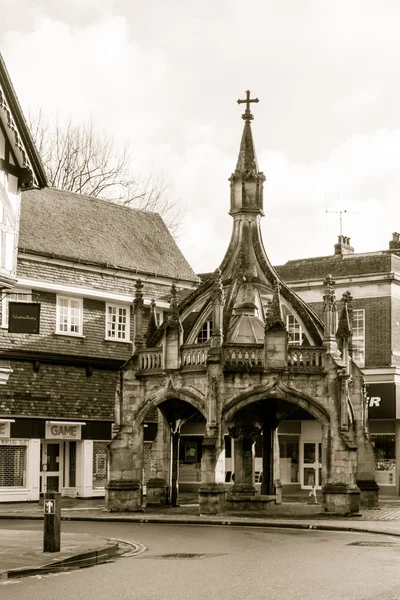 Poultry Cross sepia tone, Salisbury, Wiltshire - рано утром — стоковое фото