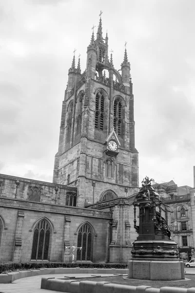 Newcastle Καθεδρικός ναός, Καθεδρικός Ναός του St Nicholas μαύρο και w — Φωτογραφία Αρχείου