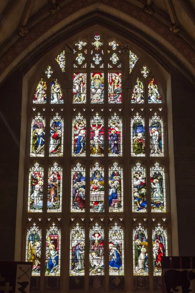 Vidrieras en Tewkesbury Abbey B — Foto de Stock