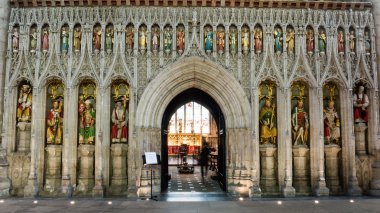 England'ın Kralları Ripon katedral içinde şekil perde
