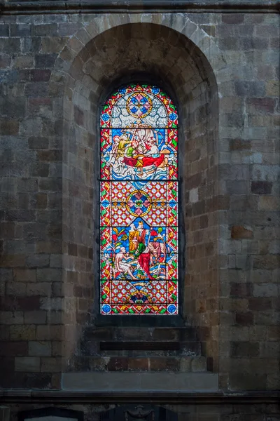 里庞大教堂彩色玻璃 A — 图库照片