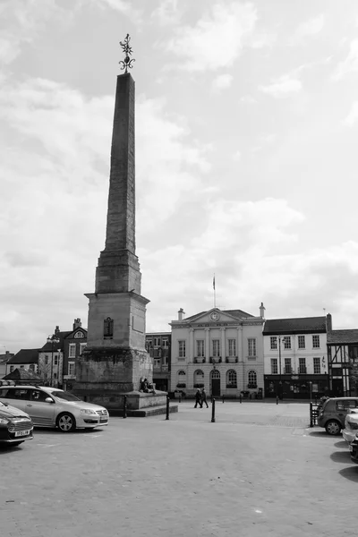 Ripon Obelisk czarno-białych fotografii B — Zdjęcie stockowe