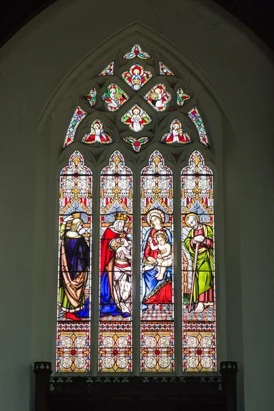 Iglesia de la Santísima Trinidad, Stapleton Stained Glass B — Foto de Stock